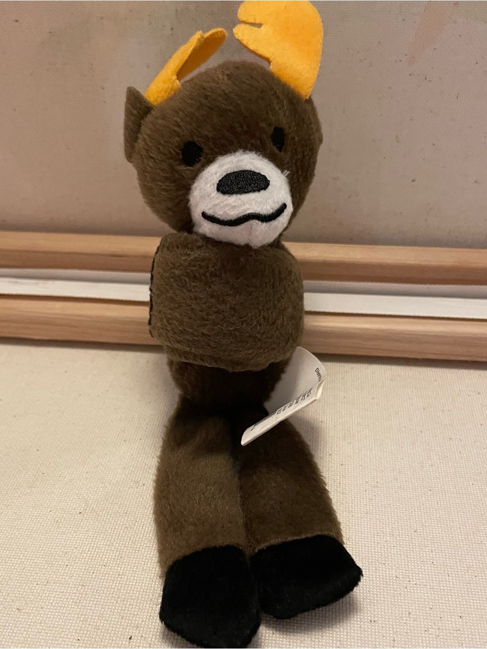 Slap bracelet Plush Deer Toy - Brown and Yellow Soft Stuffed Animal for Kids